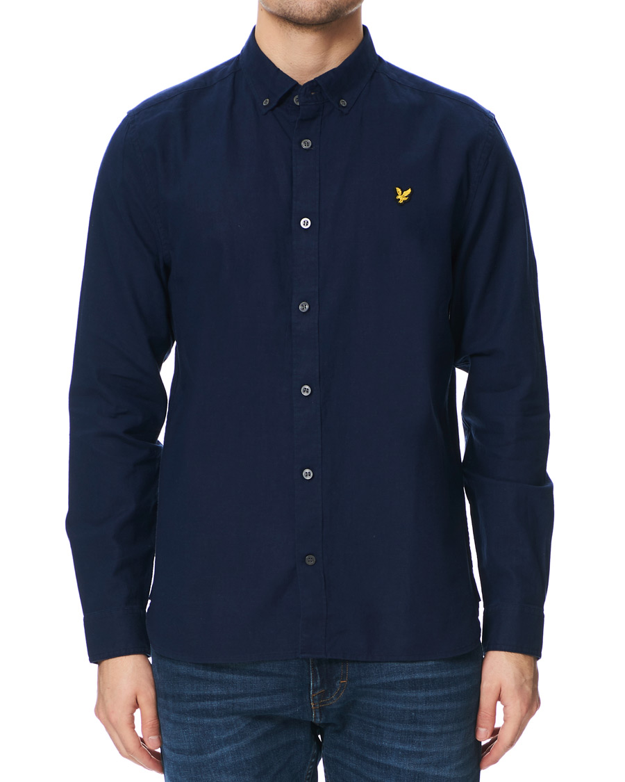 Herr | Skjortor | Lyle & Scott | Linen/Cotton Shirt Navy