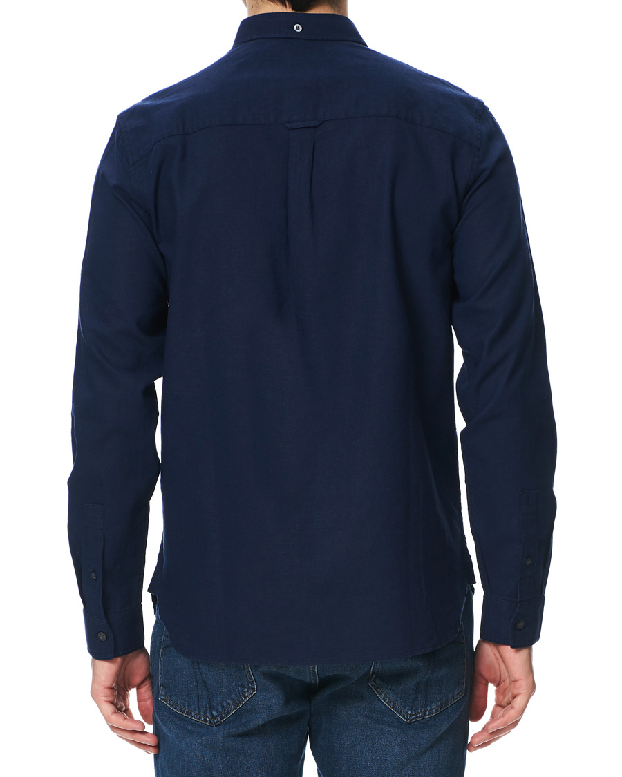 Herr | Skjortor | Lyle & Scott | Linen/Cotton Shirt Navy