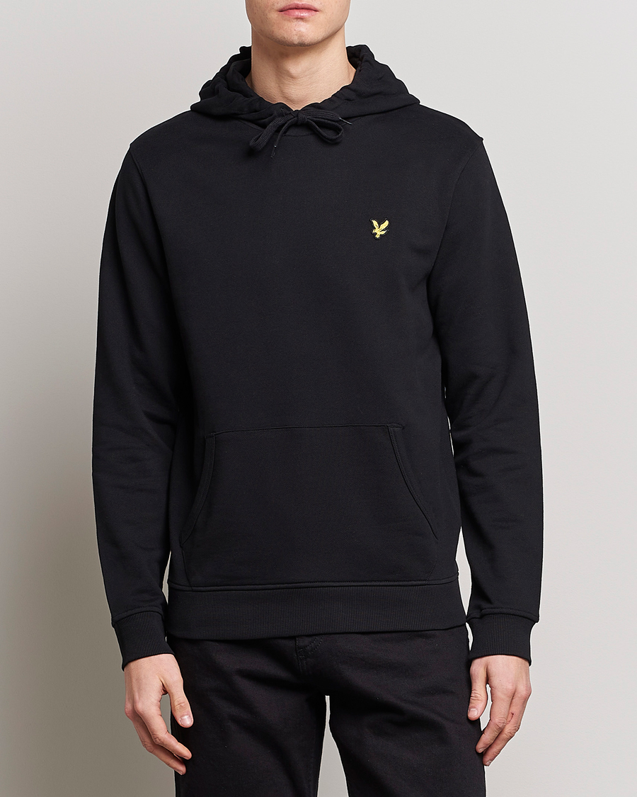 Herr | Tröjor | Lyle & Scott | Organic Cotton Pullover Hoodie Jet Black