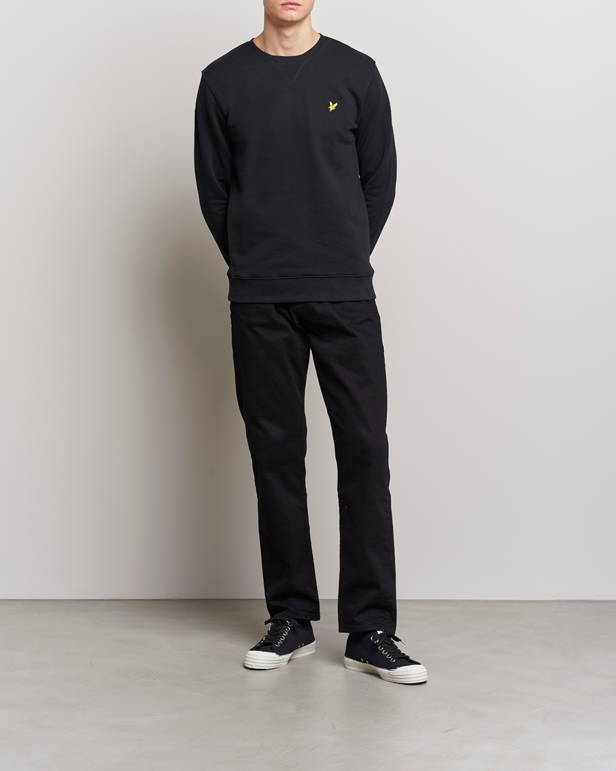 Herr | Tröjor | Lyle & Scott | Crew Neck Sweatshirt Jet Black