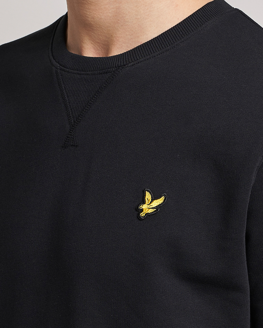 Herr | Tröjor | Lyle & Scott | Crew Neck Sweatshirt Jet Black