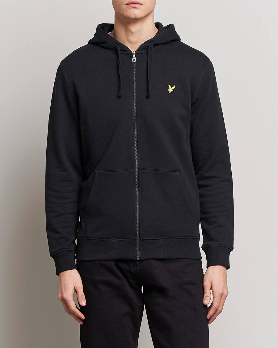 Herre | Hættetrøjer | Lyle & Scott | Full Zip Hoodie Jet Black