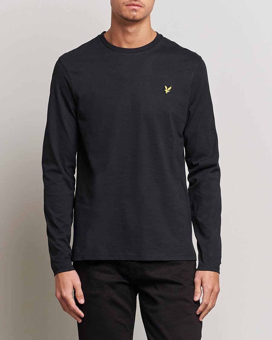 Herr | Svarta t-shirts | Lyle & Scott | Long Sleeve Crew Neck T-Shirt Jet Black