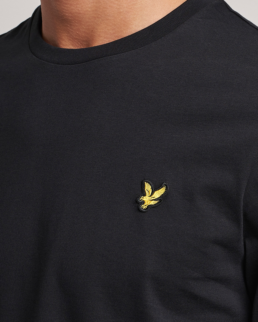 Herr | T-Shirts | Lyle & Scott | Long Sleeve Crew Neck T-Shirt Jet Black