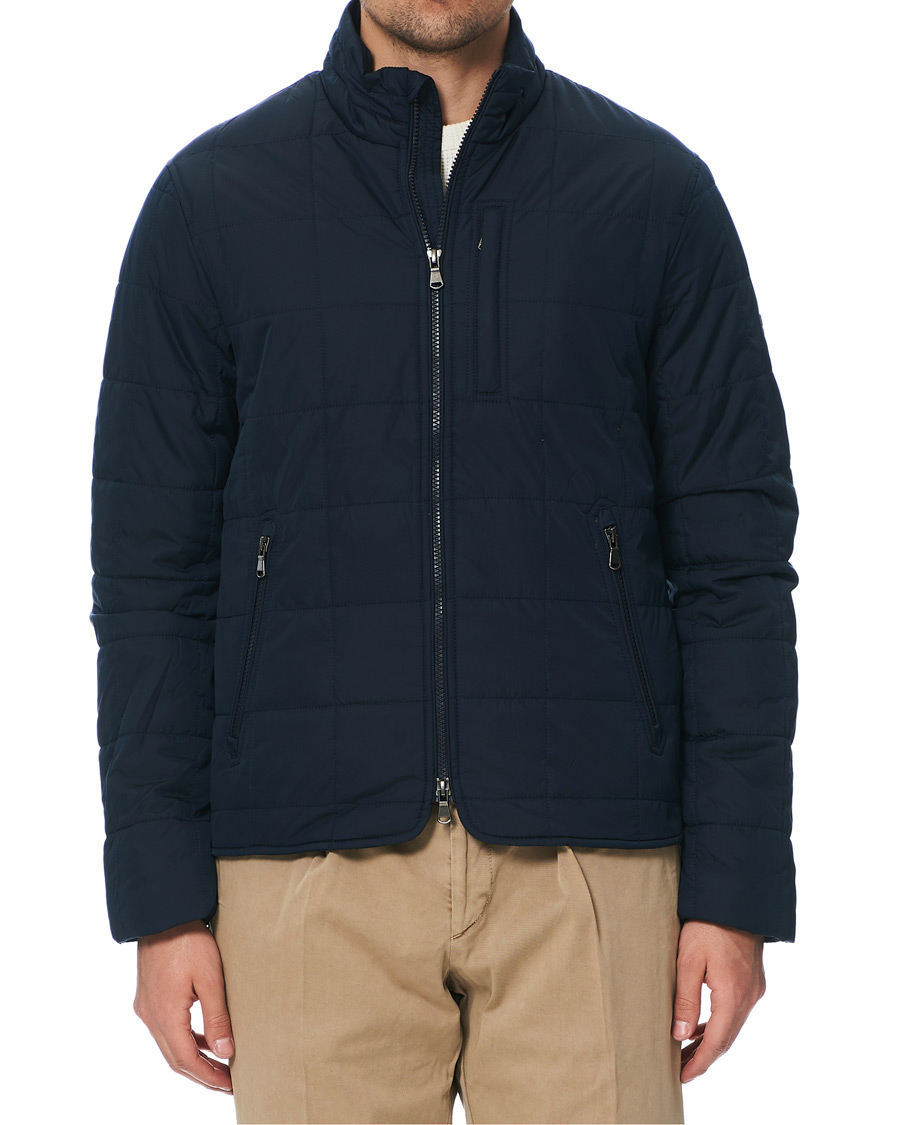 Herr | Jackor | Morris | Quilted Crew Jacket Navy
