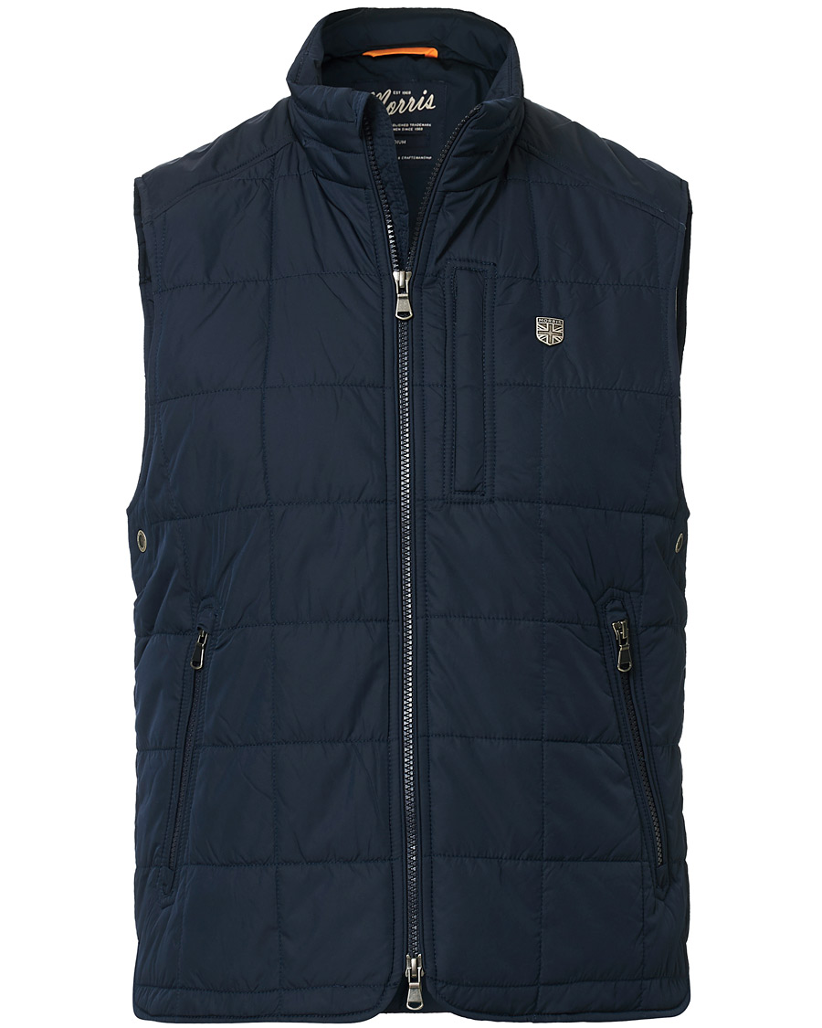 Herr | Jackor | Morris | Quilted Crew Vest Navy