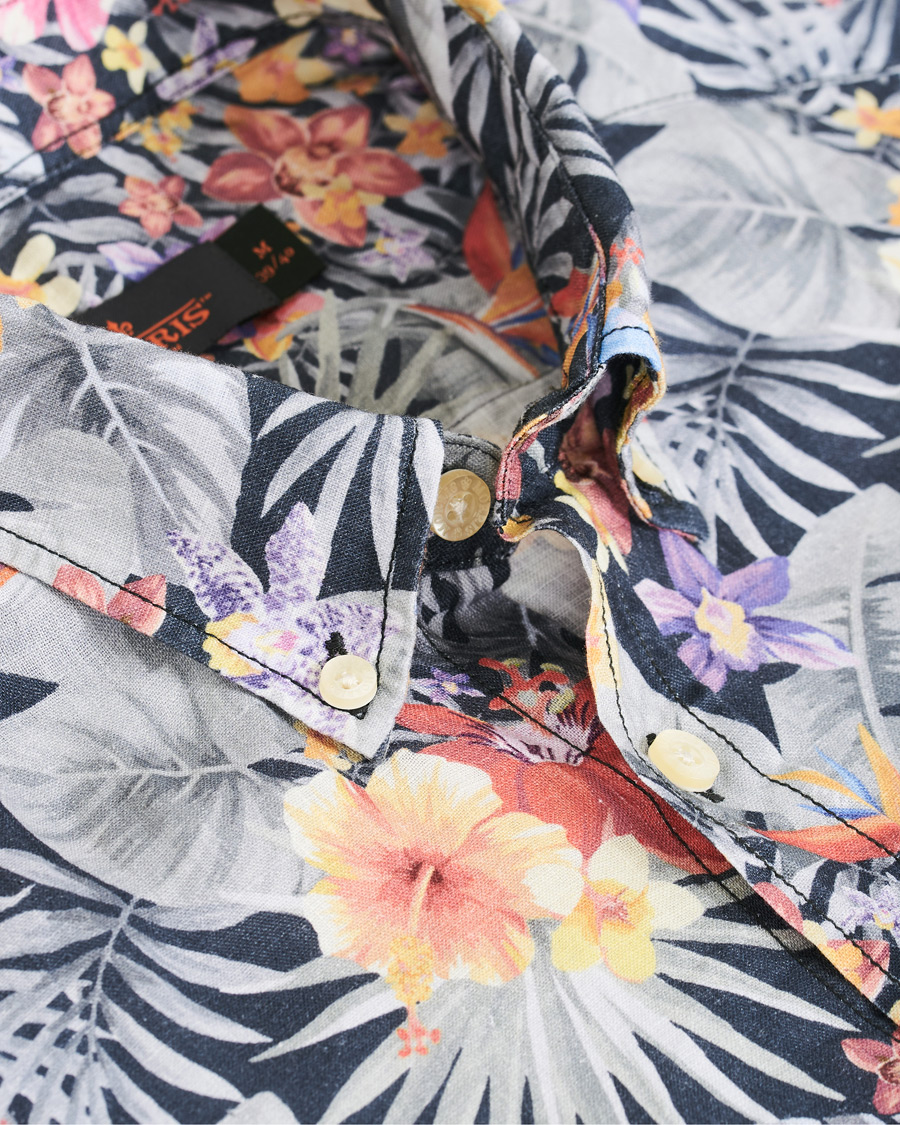 Herr | Skjortor | Morris | Harvey Printed Flower Button Down Shirt Navy