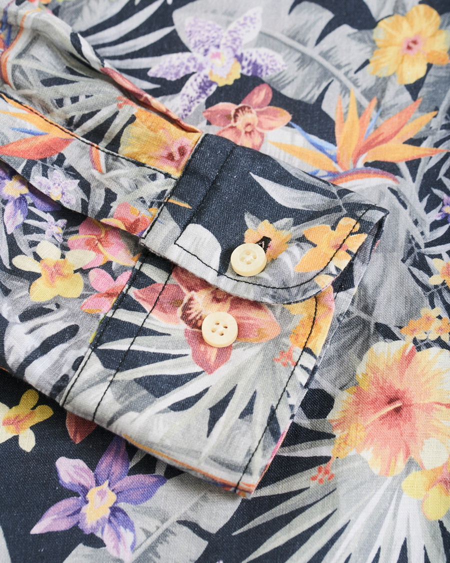 Herr | Skjortor | Morris | Harvey Printed Flower Button Down Shirt Navy