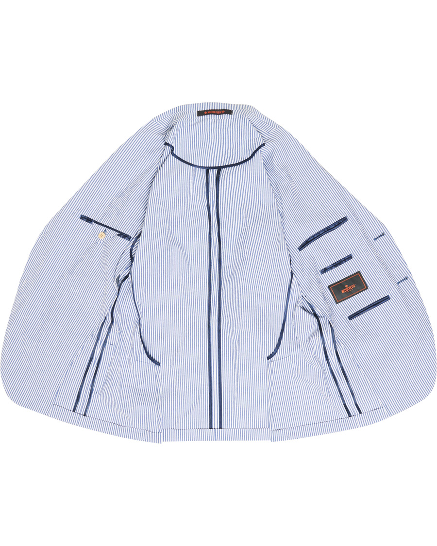 Herr | Kavajer | Morris | Resort Striped Seersucker Balzer Blue/White