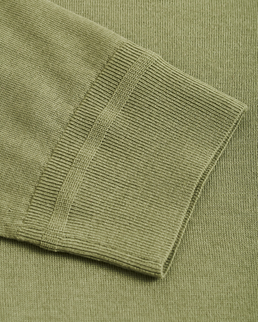 Herr | Tröjor | Tiger of Sweden | Newton Knitted Long Sleeve Polo Caraway Green