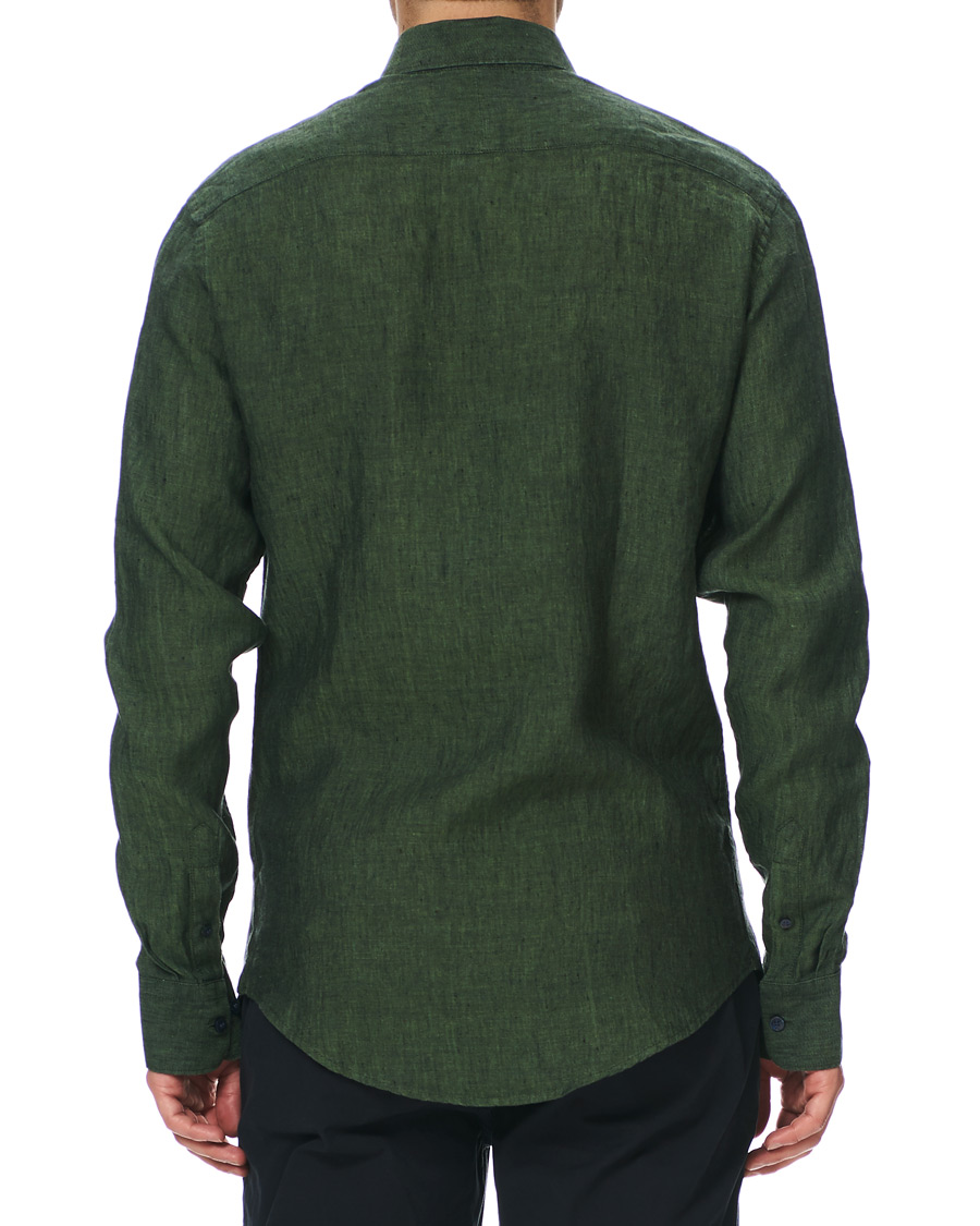 Herr | Skjortor | Tiger of Sweden | Fenald Button Down Linen Shirt Green