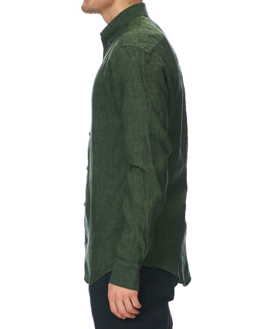 Herr | Skjortor | Tiger of Sweden | Fenald Button Down Linen Shirt Green