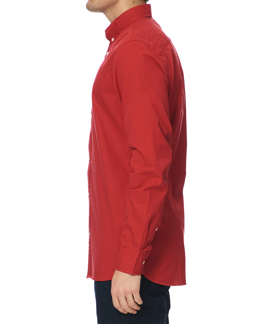 Herr | Skjortor | Tommy Hilfiger | Slim Fit Garment Dyed Twill Shirt Primary Red