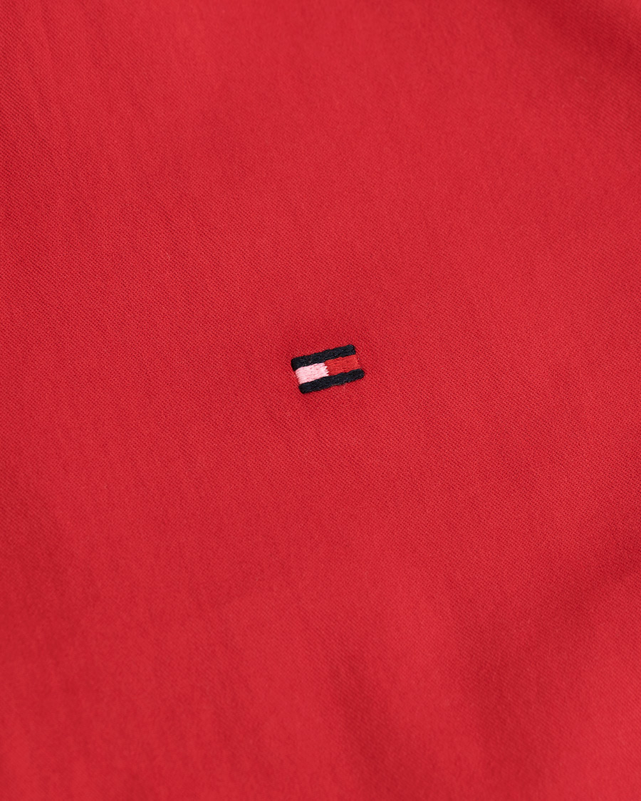Herr | Skjortor | Tommy Hilfiger | Slim Fit Garment Dyed Twill Shirt Primary Red