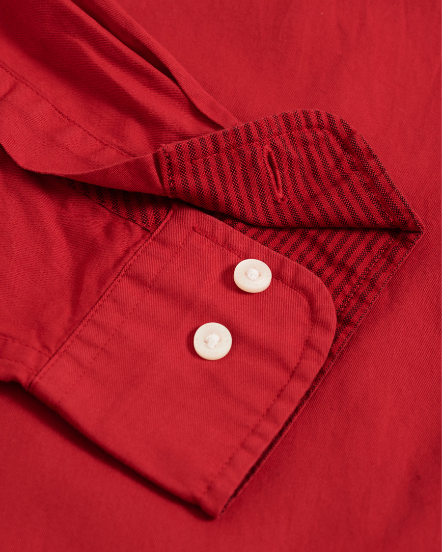 Herr | Skjortor | Tommy Hilfiger | Slim Fit Garment Dyed Twill Shirt Primary Red