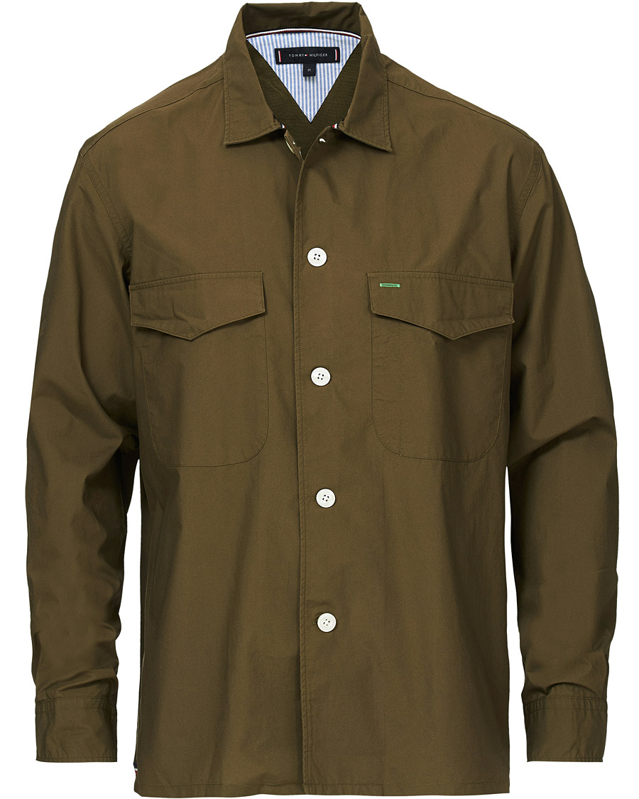 Herr | Skjortor | Tommy Hilfiger | Officer Overshirt Army Green