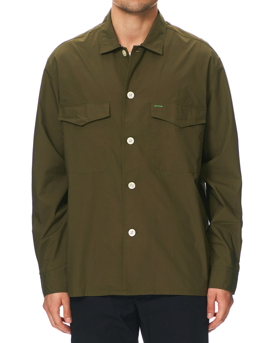Herr | Skjortor | Tommy Hilfiger | Officer Overshirt Army Green