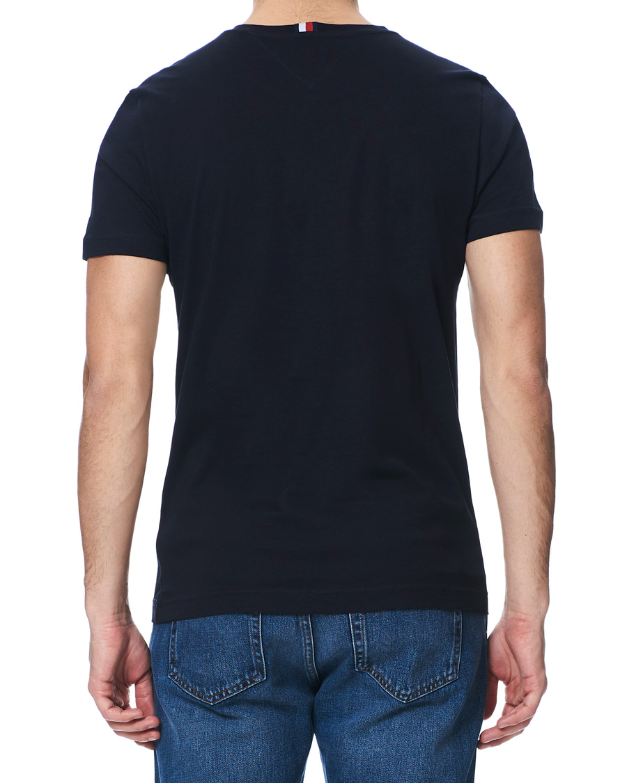 Herr | T-Shirts | Tommy Hilfiger | Organic Cotton Stripe Crew Neck Tee Desert Sky