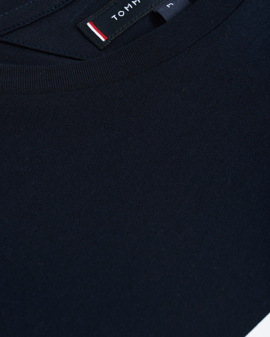 Herr | T-Shirts | Tommy Hilfiger | Organic Cotton Stripe Crew Neck Tee Desert Sky