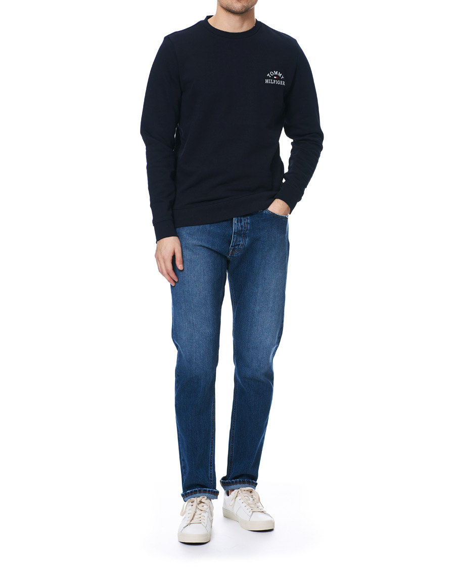 Herr | Tröjor | Tommy Hilfiger | Embroidered Crew Neck Sweatshirt Desert Sky