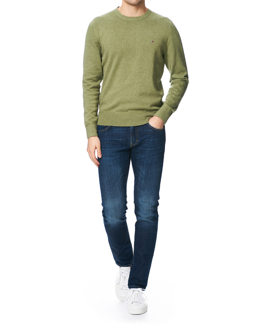 Herr | Tröjor | Tommy Hilfiger | Organic Cotton/Silk Crew Neck Pullover Faded Olive