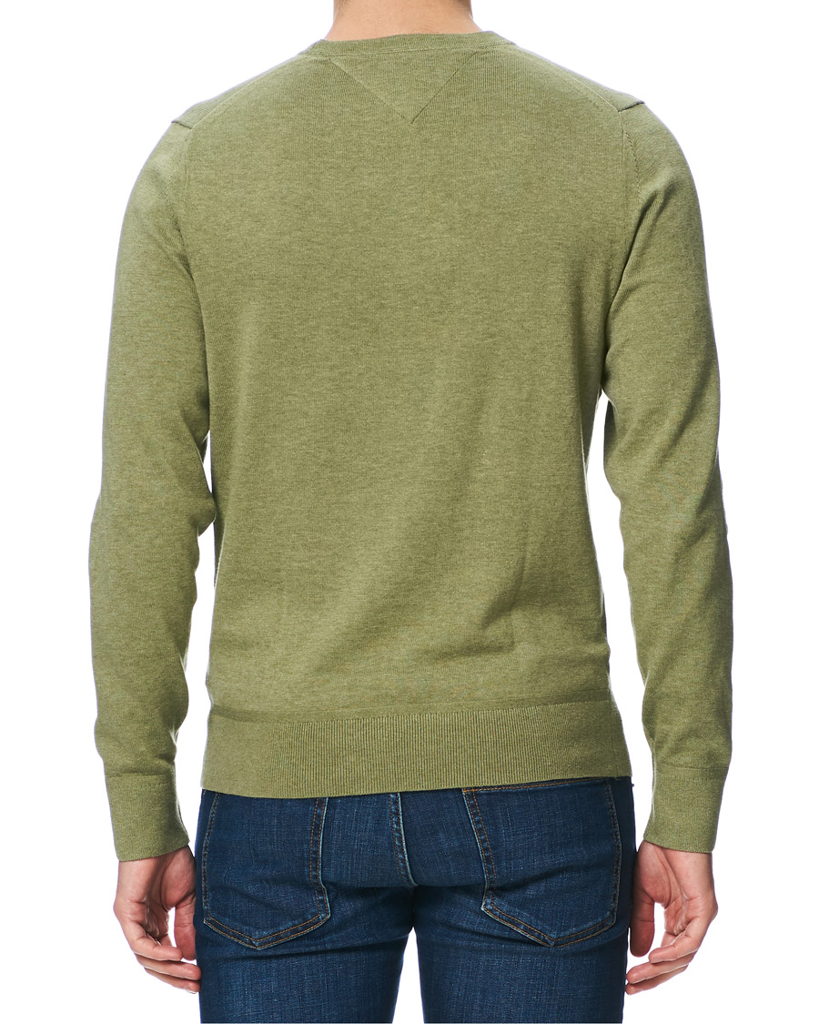 Herr | Tröjor | Tommy Hilfiger | Organic Cotton/Silk Crew Neck Pullover Faded Olive