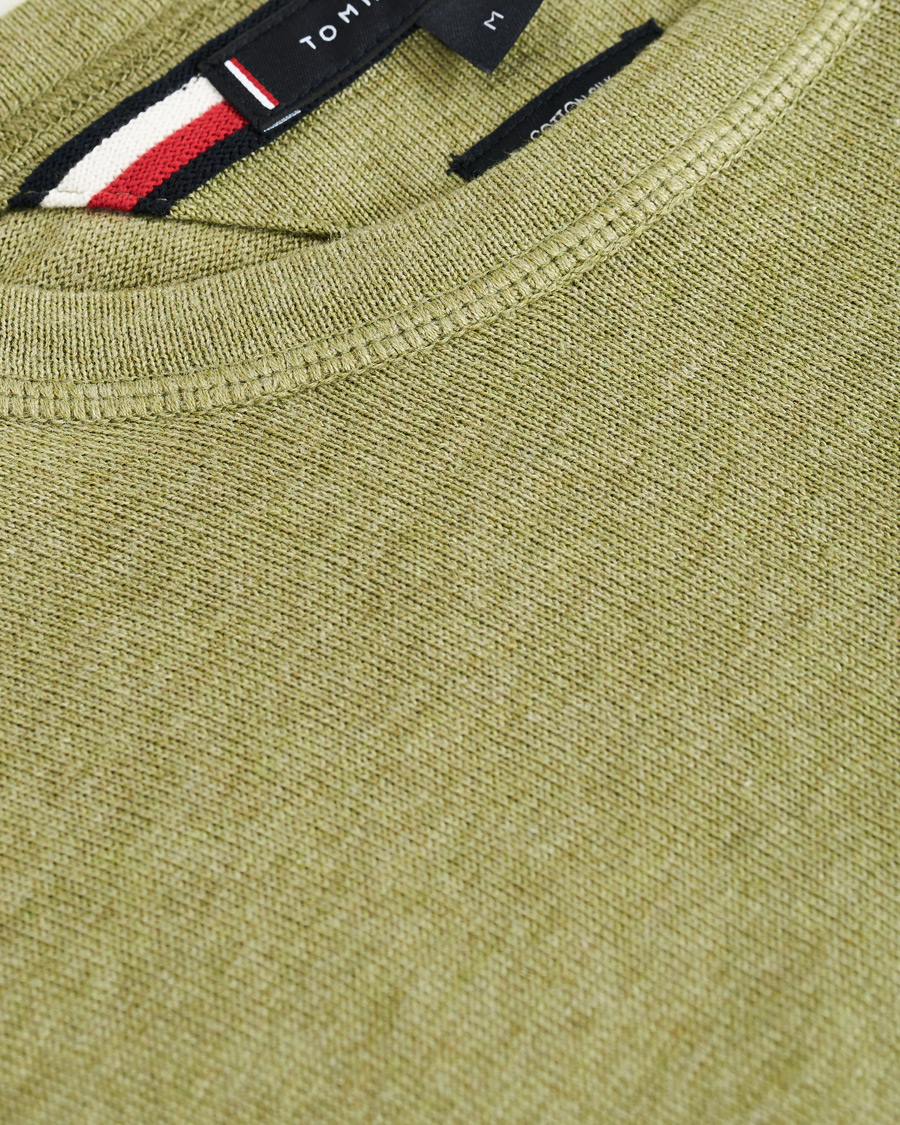 Herr | Tröjor | Tommy Hilfiger | Organic Cotton/Silk Crew Neck Pullover Faded Olive