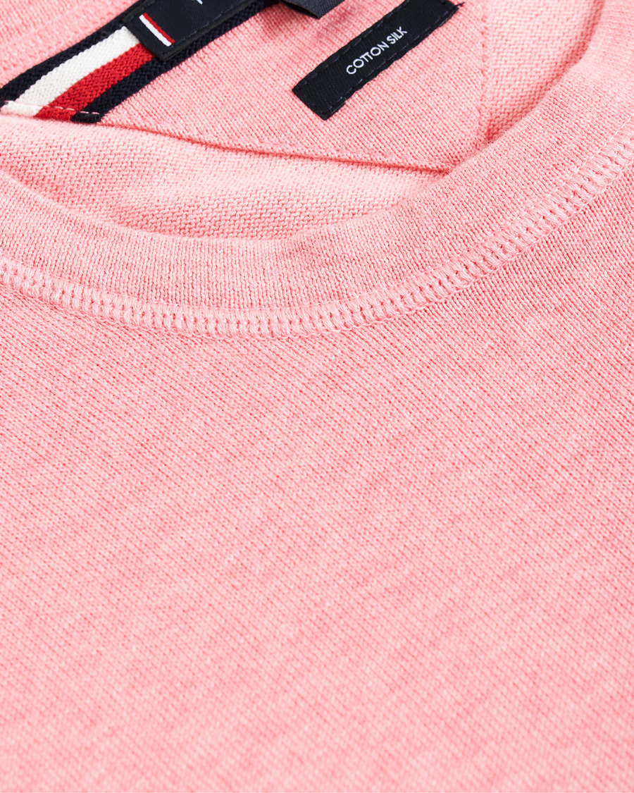 Herr | Tröjor | Tommy Hilfiger | Organic Cotton/Silk Crew Neck Pullover Pink Grapefruit