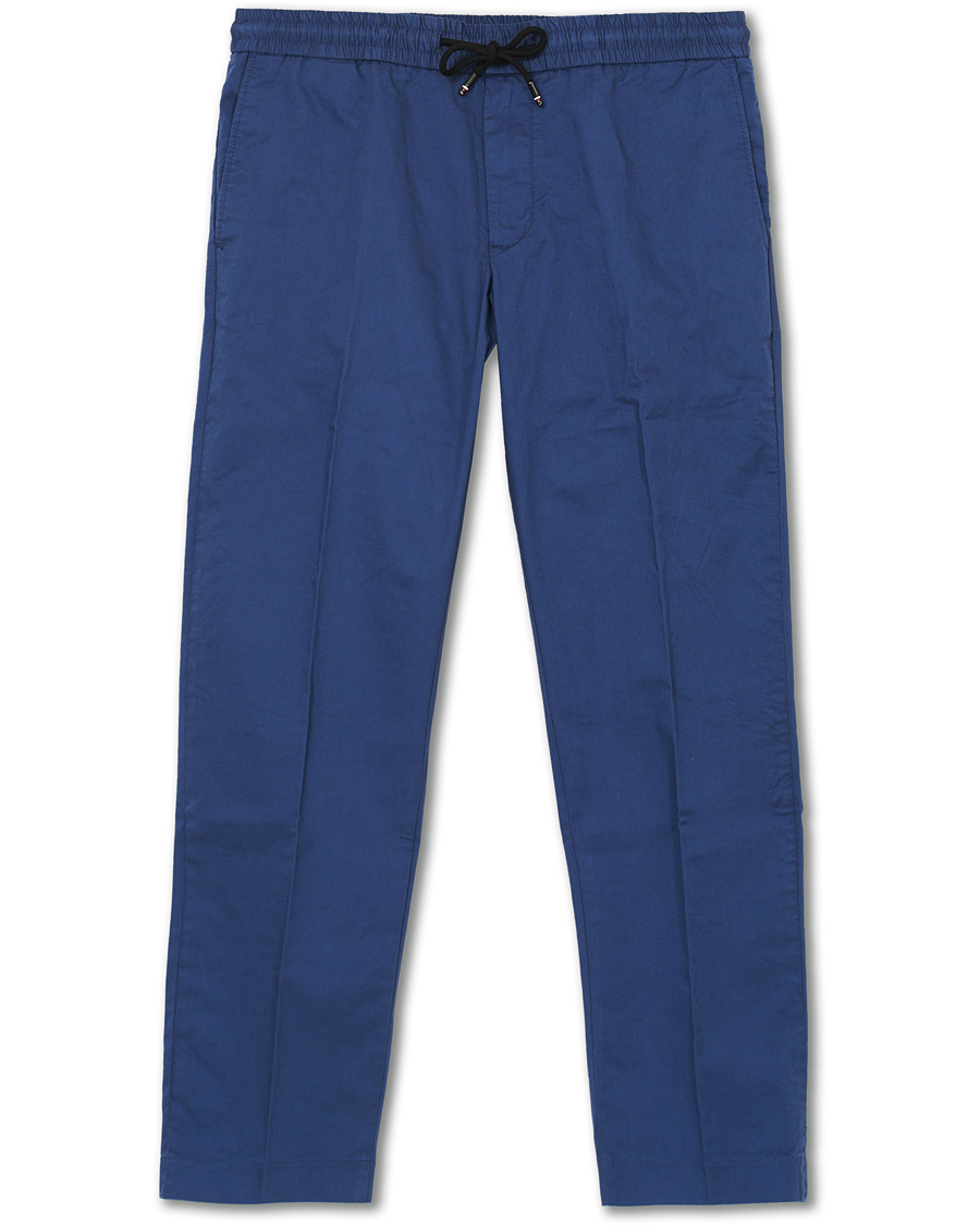 Herr | Byxor | Tommy Hilfiger | Summer Twill Flex Drawstring Trousers Faded Indigo