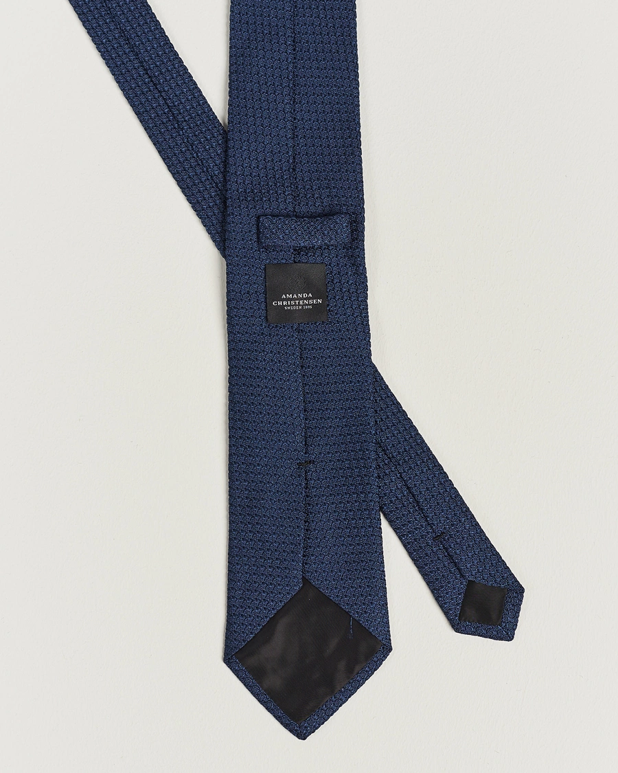 Herr | Avdelningar | Amanda Christensen | Silk Grenadine 8 cm Tie Napoli Blue