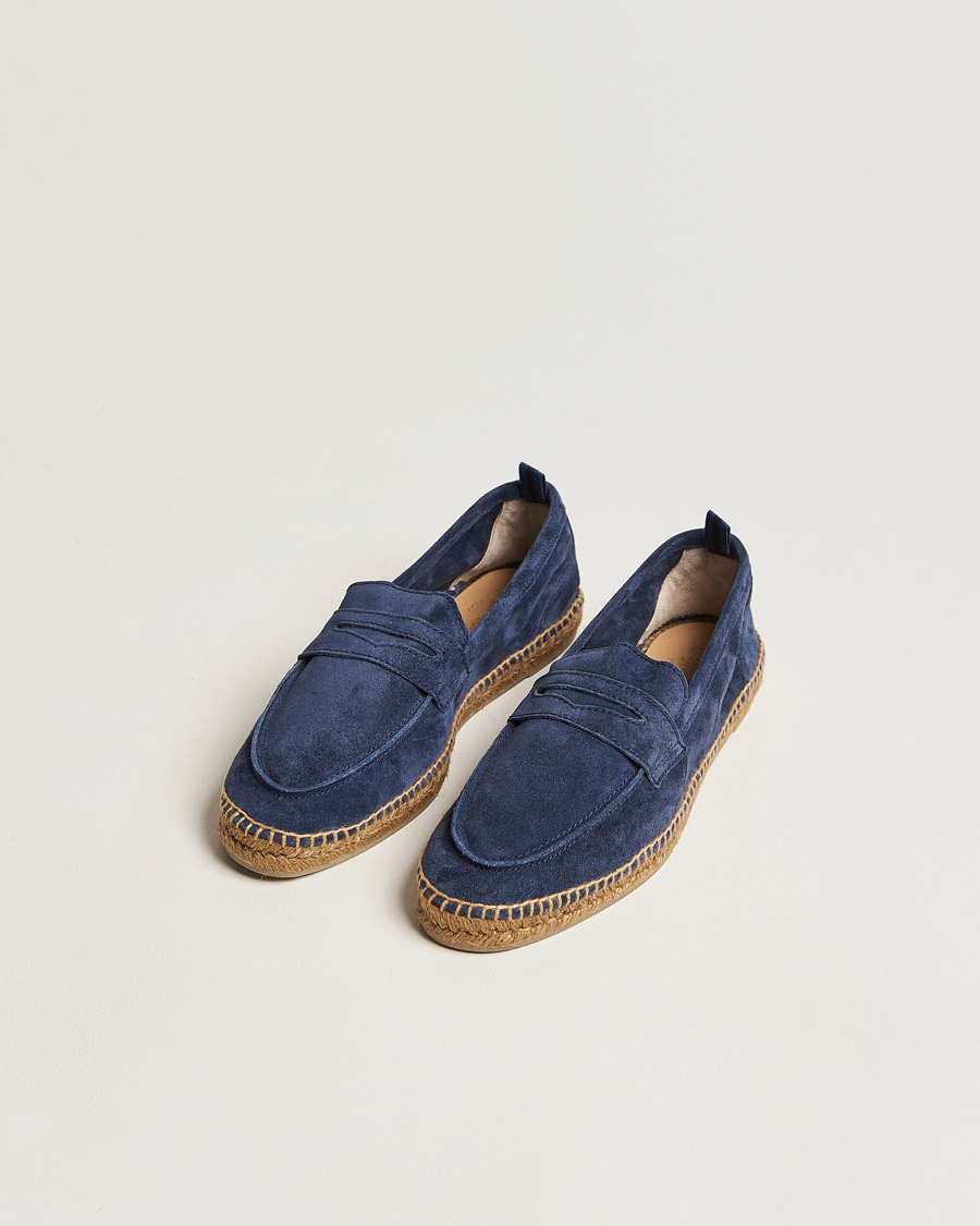 Herr | Espadriller | Castañer | Nacho Casual Suede Loafers Azul Oscuro