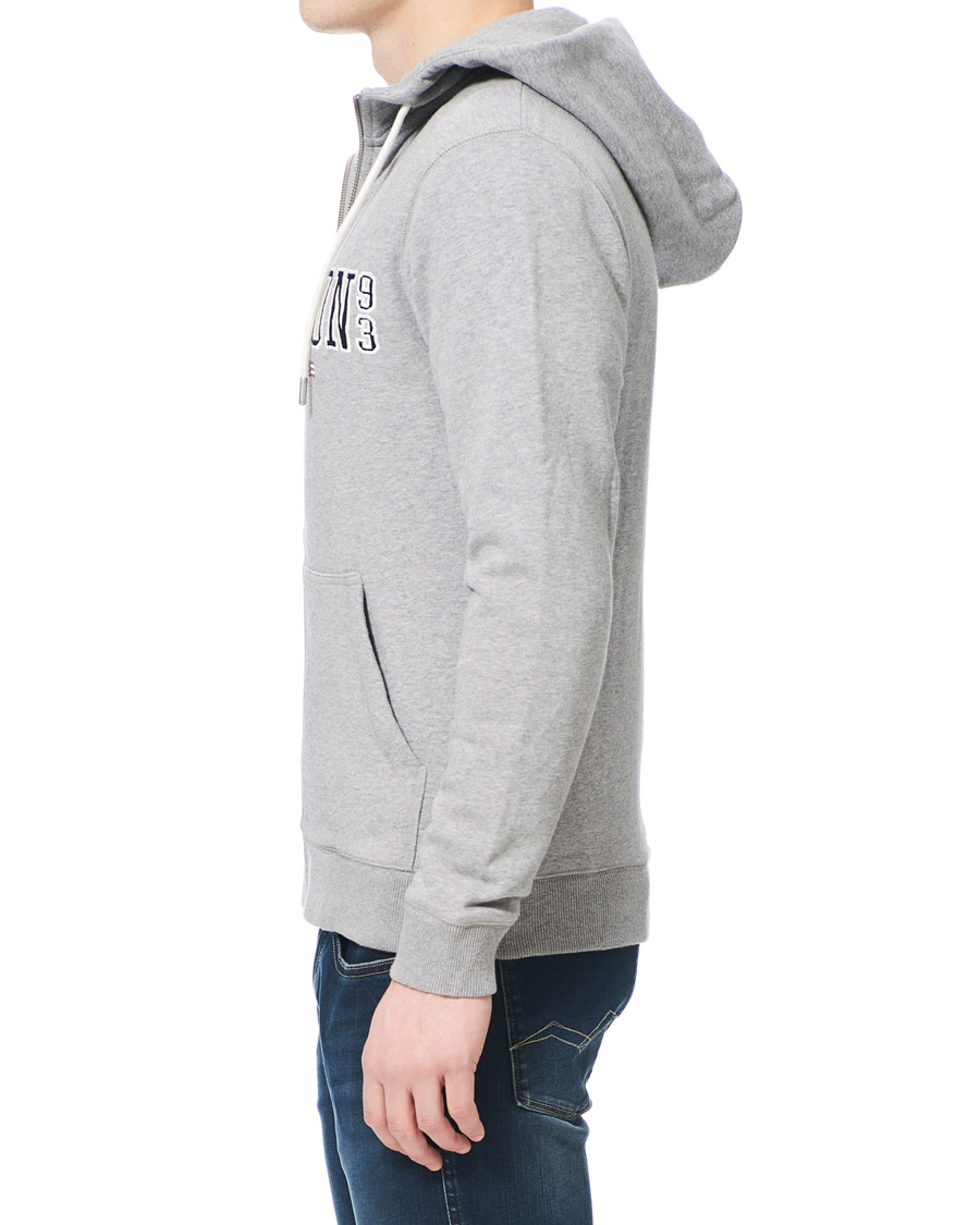 Herr | Tröjor | Lexington | Michael Full Zip Logo Hoodie Grey Melange