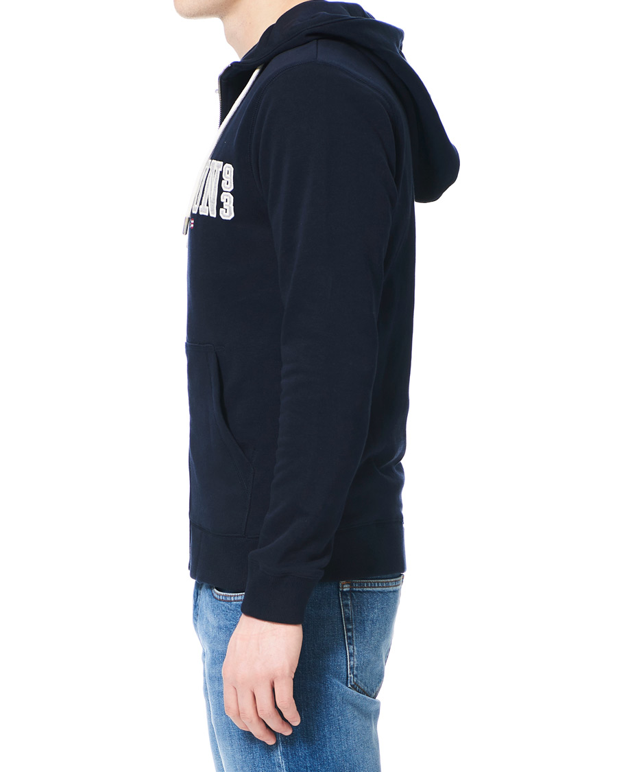 Herr | Tröjor | Lexington | Michael Full Zip Logo Hoodie Dark Blue