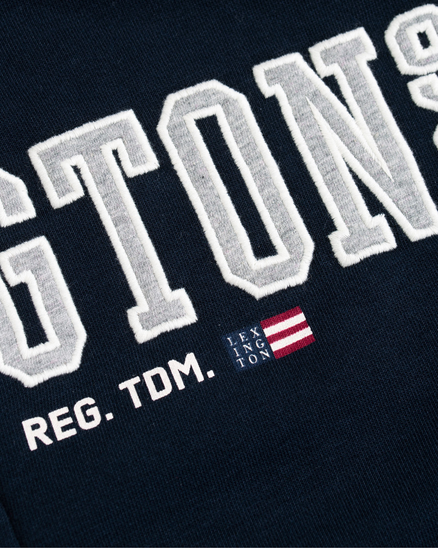 Herr | Tröjor | Lexington | Michael Full Zip Logo Hoodie Dark Blue