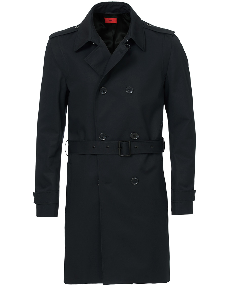Herr | Jackor | HUGO | Marden Trenchcoat Black