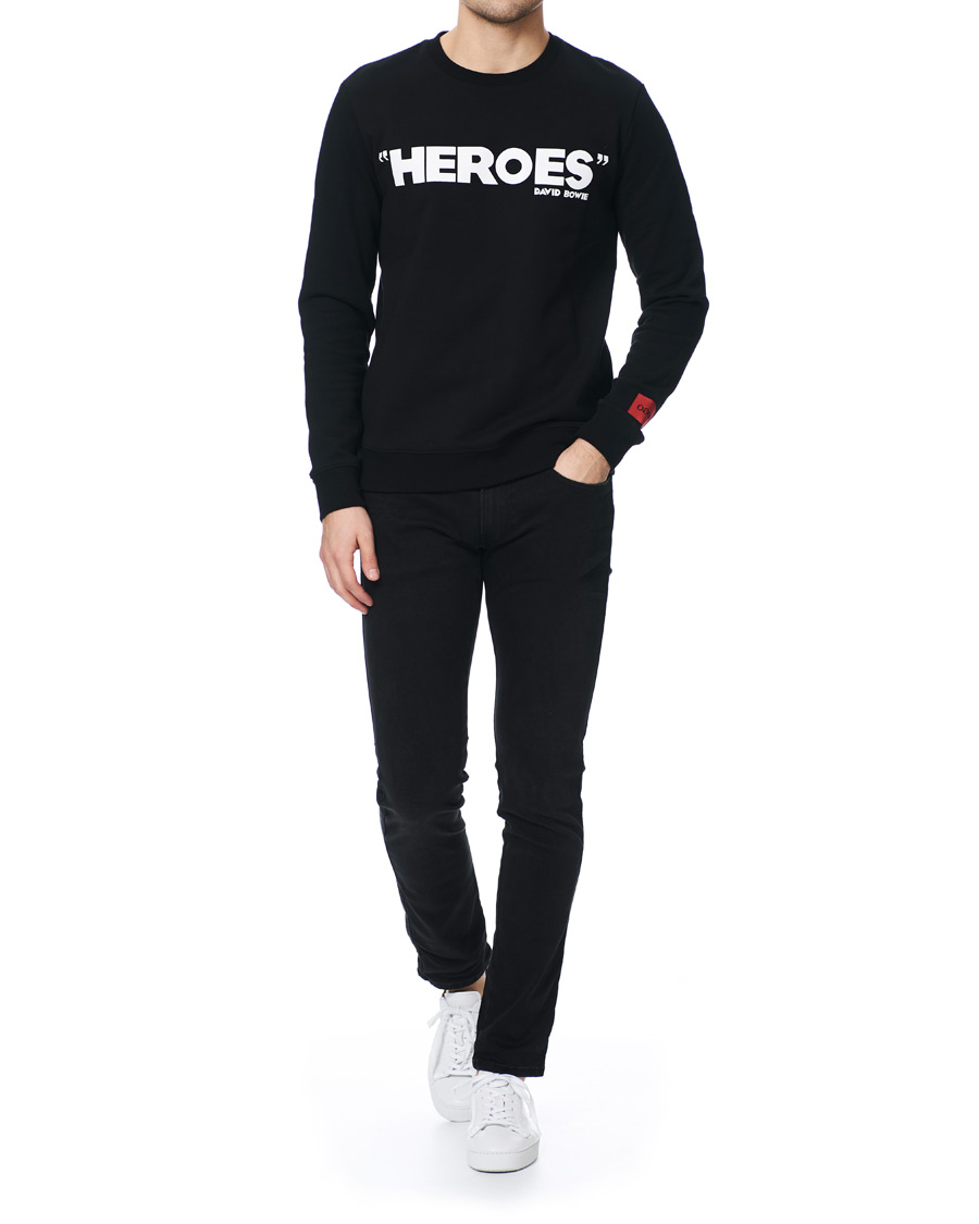 Herr | Tröjor | HUGO | Deroes Printed Sweatshirt Black