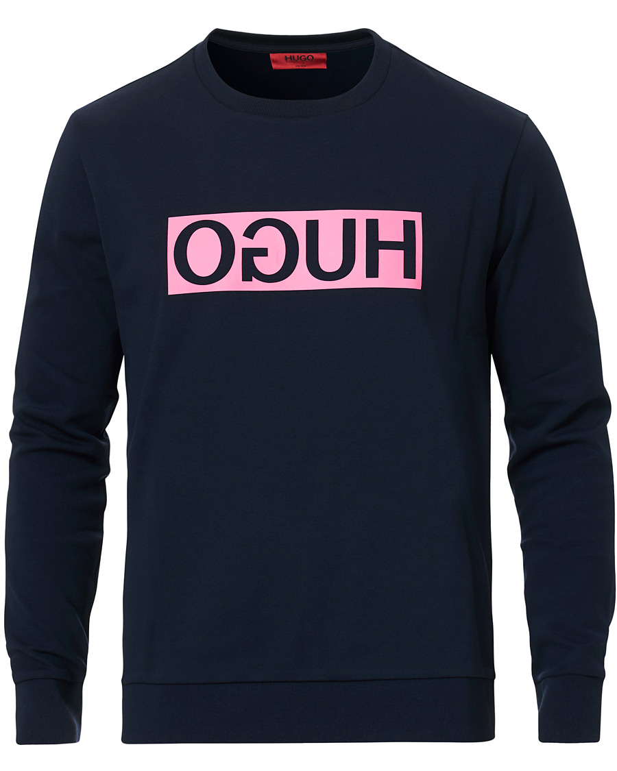 Herr | Tröjor | HUGO | Dicago Crew Neck Logo Sweatshirt Dark Blue