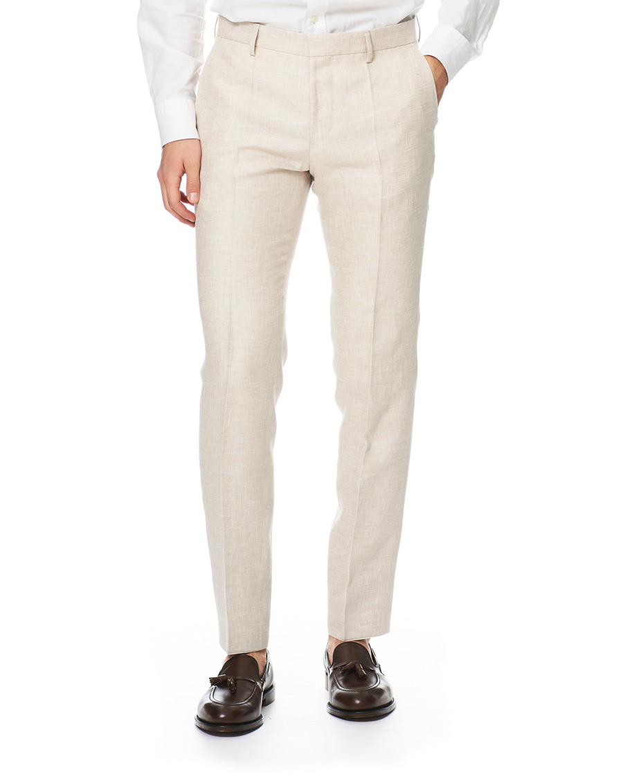 Herr | Kostymer | BOSS BLACK | BOSS Nelin/Ben Vegan Linen Suit Nature