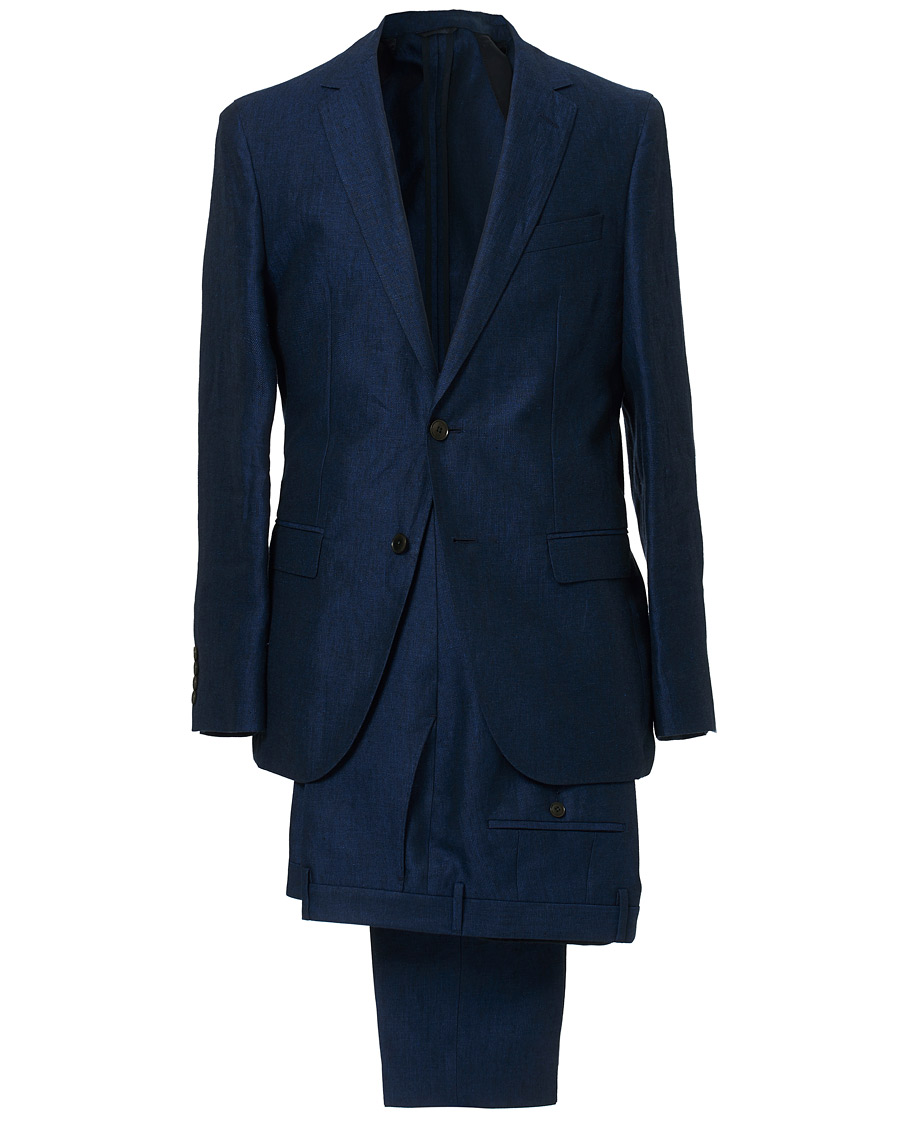 Herr | Kostymer | BOSS BLACK | BOSS Nelin/Ben Vegan Linen Suit Blue