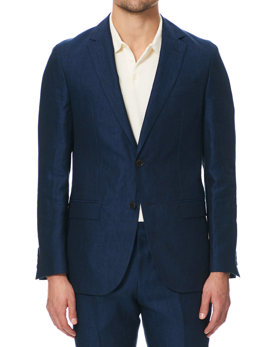Herr | Kostymer | BOSS BLACK | BOSS Nelin/Ben Vegan Linen Suit Blue