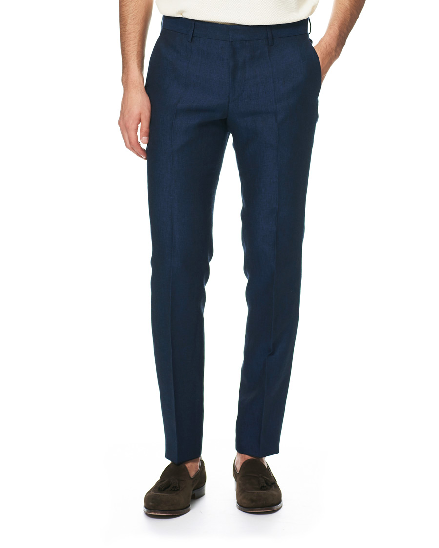 Herr | Kostymer | BOSS BLACK | BOSS Nelin/Ben Vegan Linen Suit Blue