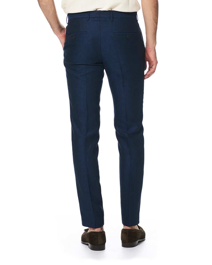 Herr | Kostymer | BOSS BLACK | BOSS Nelin/Ben Vegan Linen Suit Blue