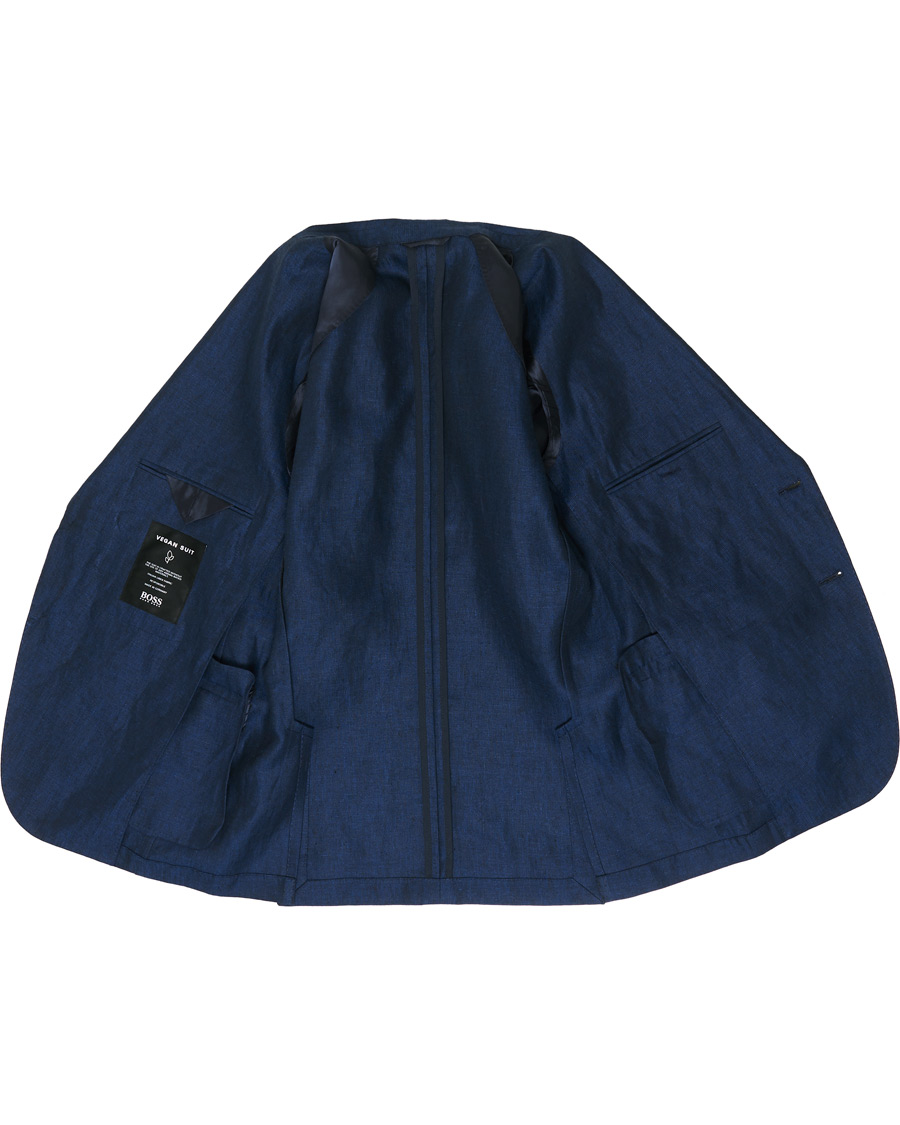 Herr | Kostymer | BOSS BLACK | BOSS Nelin/Ben Vegan Linen Suit Blue
