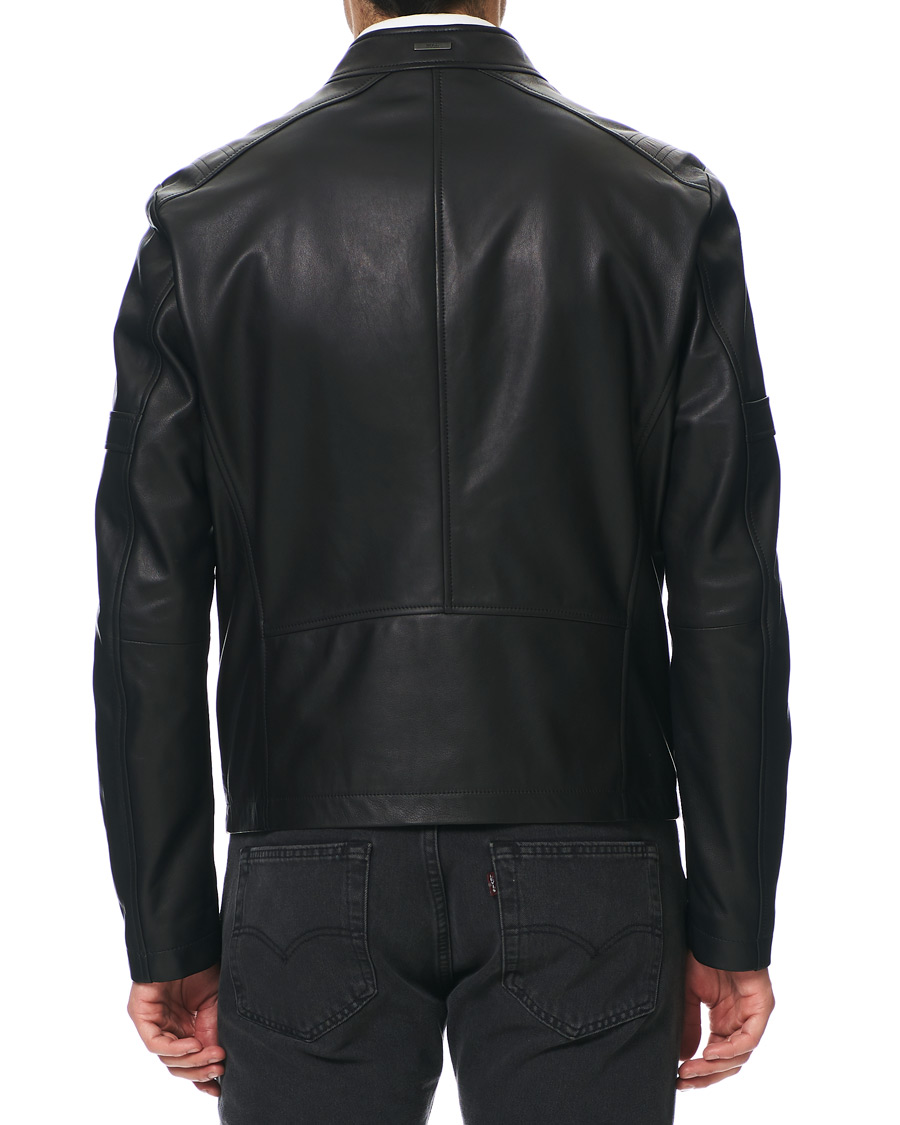 Herr | Jackor | BOSS BLACK | BOSS Nidan Leather Jacket Black