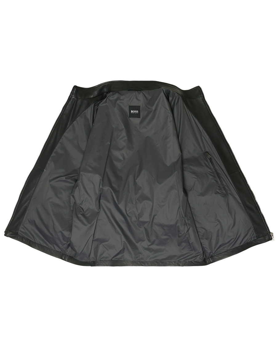 Herr | Jackor | BOSS BLACK | BOSS Nidan Leather Jacket Black