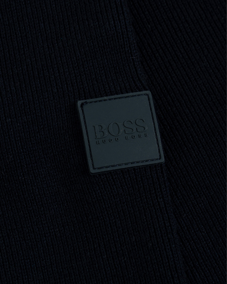Herr | Jackor | BOSS BLACK | BOSS Ofabio Hybrid Knitted Full-Zip Hoodie Dark Blue