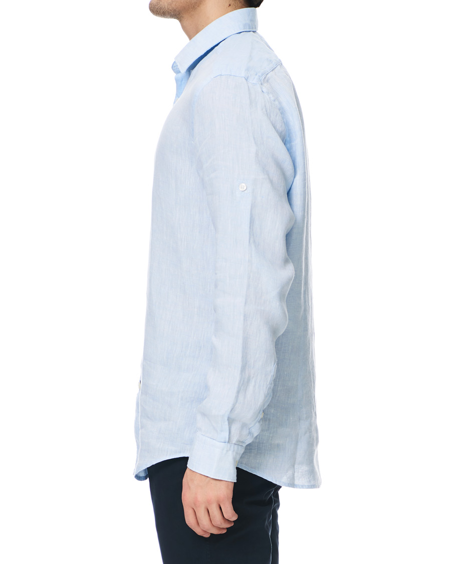 Herr | Skjortor | BOSS BLACK | BOSS Lukas Linen Shirt Light Blue