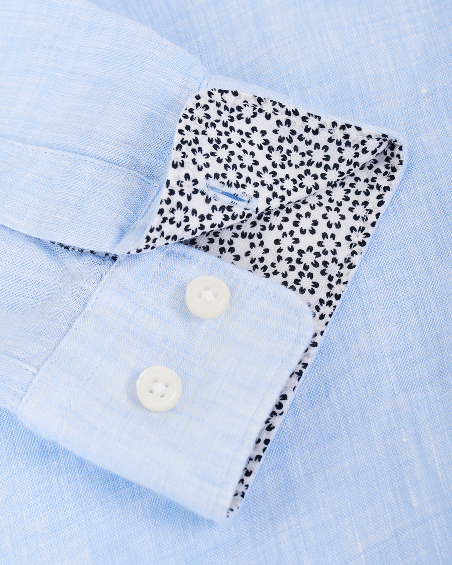 Herr | Skjortor | BOSS BLACK | BOSS Lukas Linen Shirt Light Blue