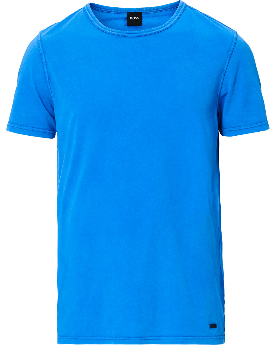 Herr | T-Shirts | BOSS ORANGE | BOSS Casual Tokks Garment Dyed Tee Light Blue