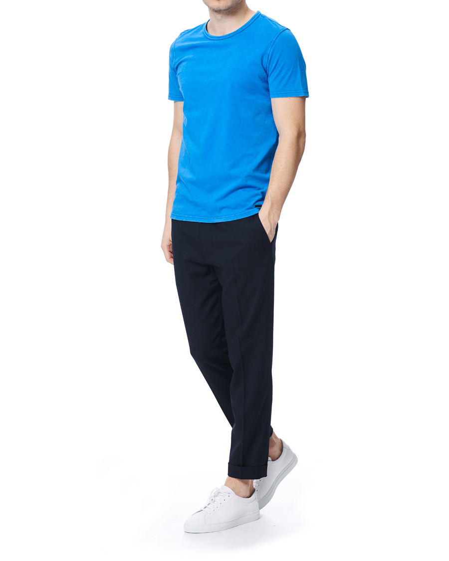 Herr | T-Shirts | BOSS ORANGE | BOSS Casual Tokks Garment Dyed Tee Light Blue